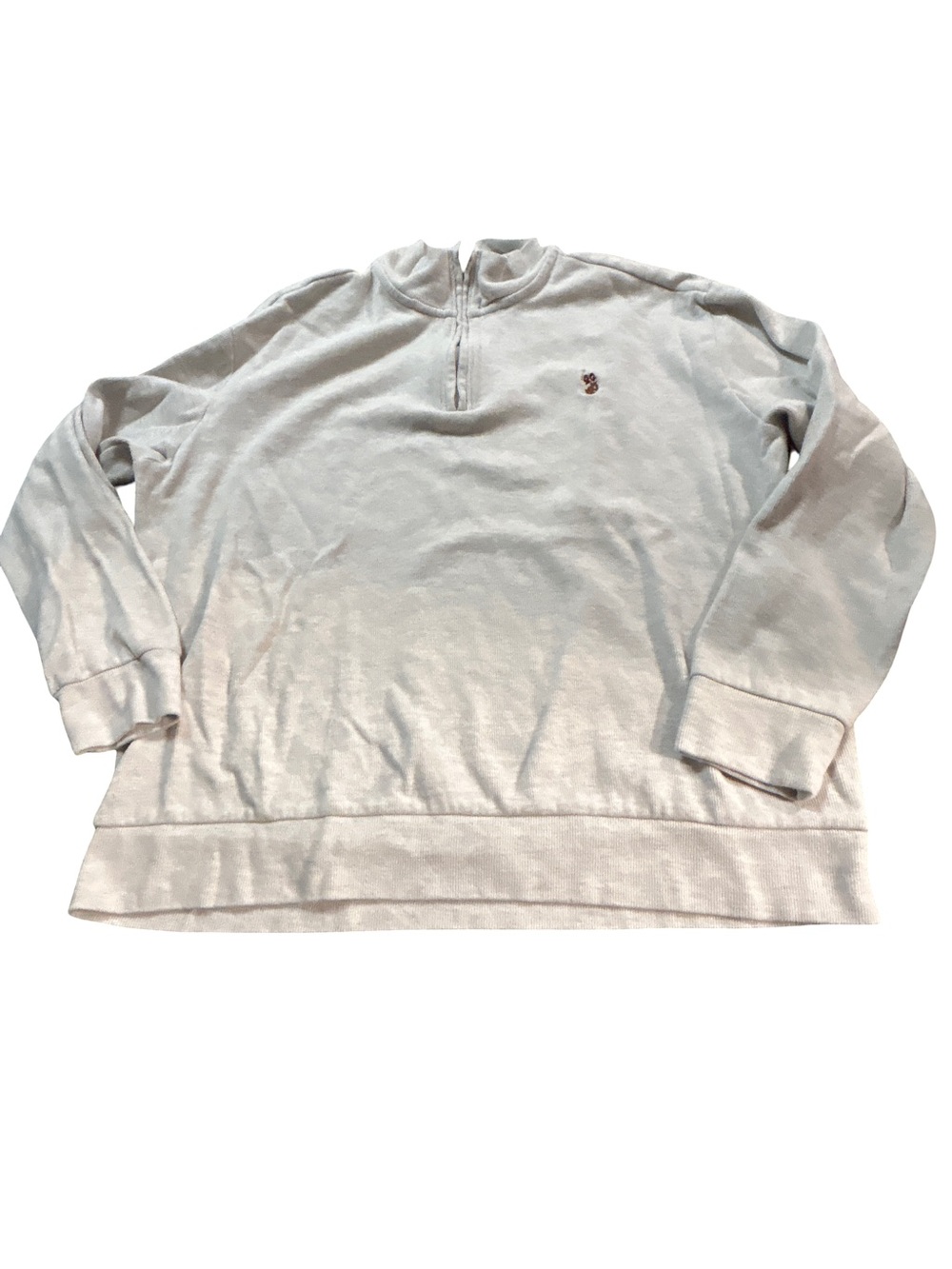 Preppy US Polo Assn Quarter Zip Sweatshirt Mens XL Natural Pullover Minimalist